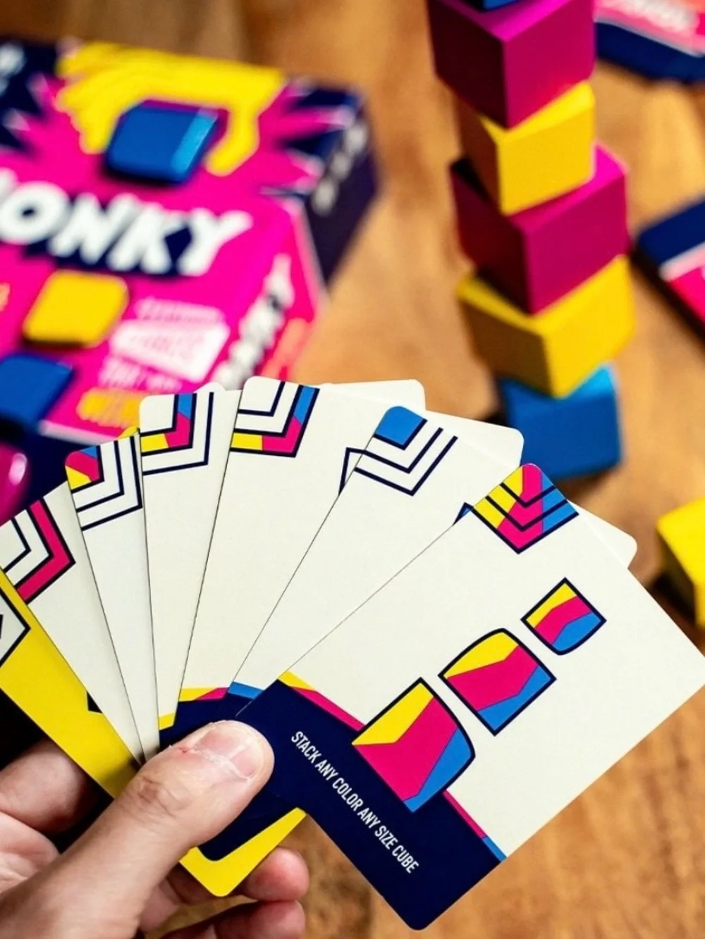 The OP Games Wonky Party Game w/ Cubes, Ages 8-11, 1+ Players,